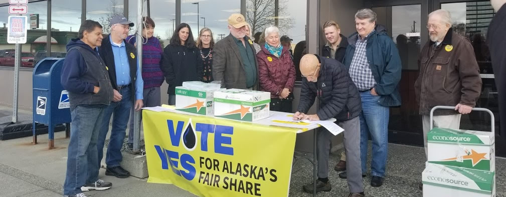 Vic Fisher is the first signature of the Fair Share Campaign
